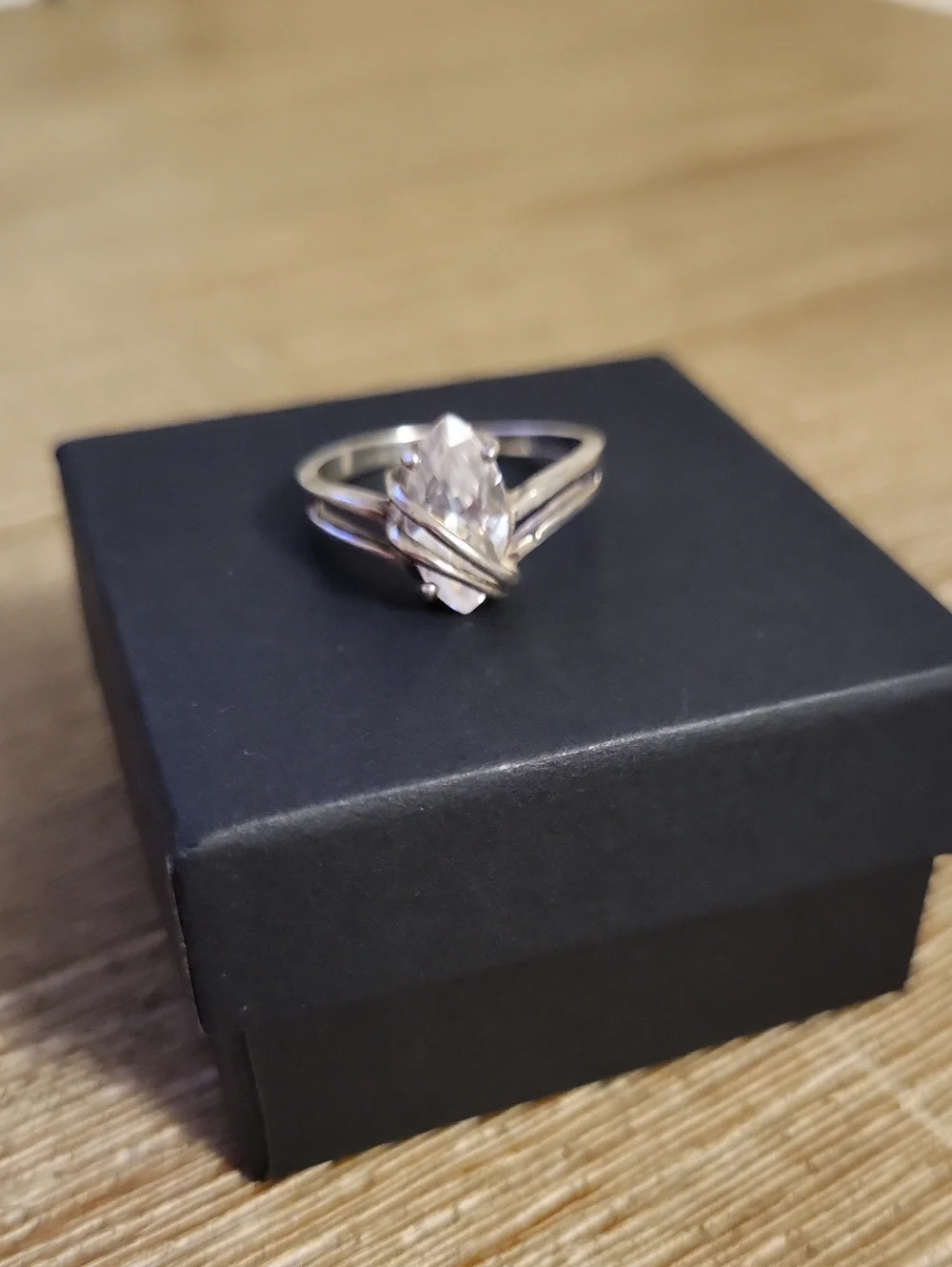 Vintage Chateau d' Argent 925 Sterling Silver Marqiise Wrap Ring